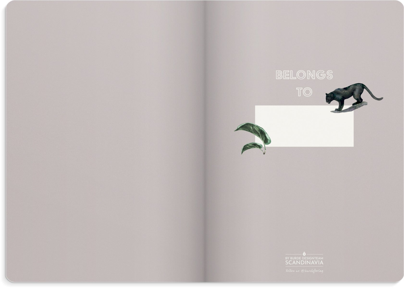 Notatbok Burde Deluxe A5 linjert Panther