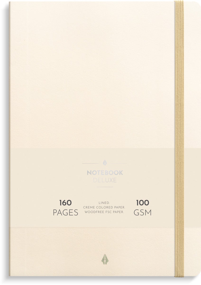 Notatbok Burde Deluxe B5 linjert Beige