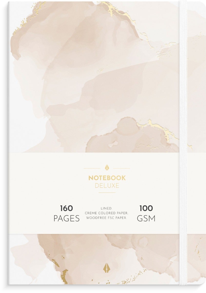 Notatbok Burde Deluxe B5 linjert Marble