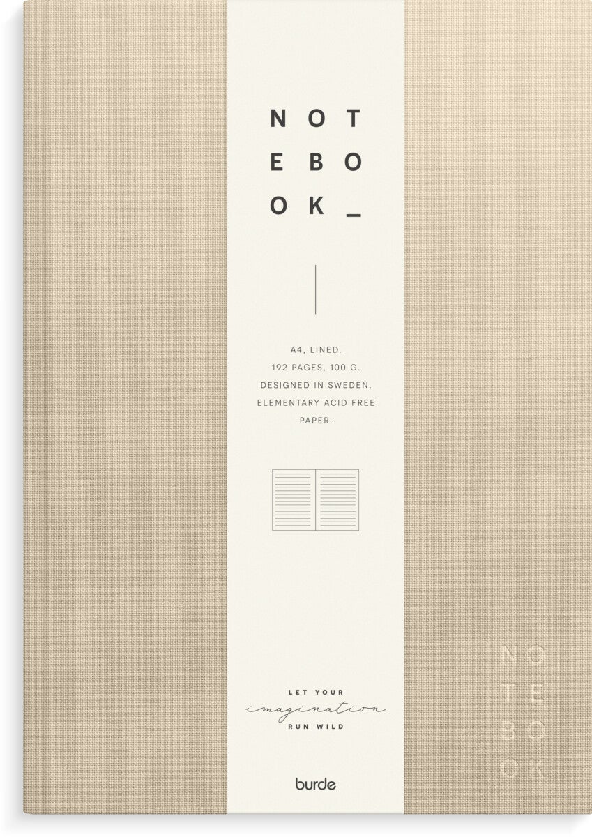 Skrivebok Burde A4 Linjer Beige