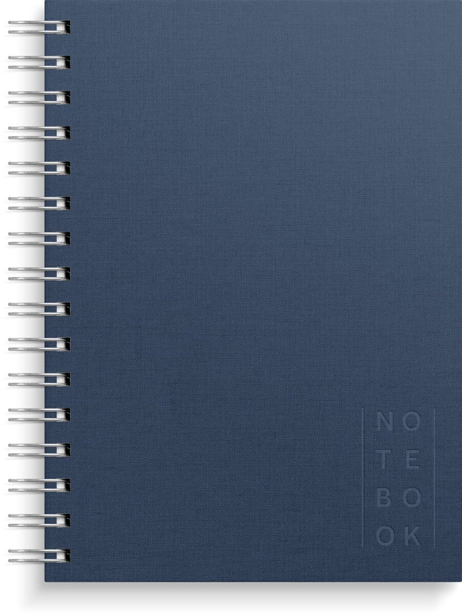Spiralbok Burde A5 Linjer Mørk blå