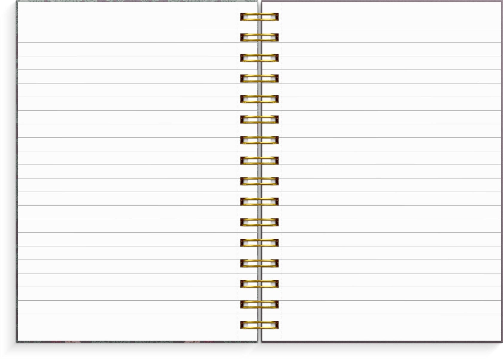 Notatbok Burde m/spiral A5 Blomster Burgunder