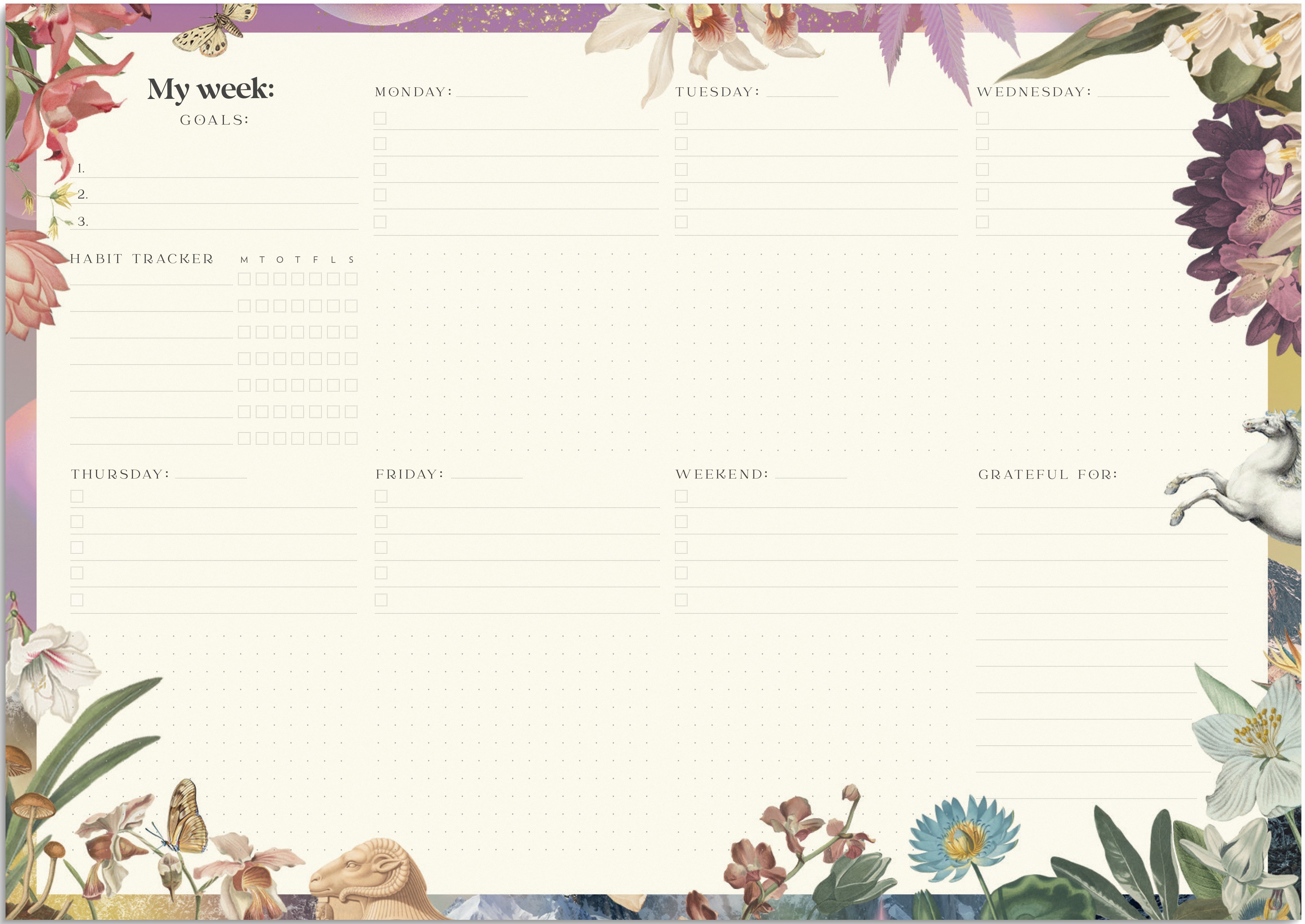 Weekly planner Fantasy FSC Mix