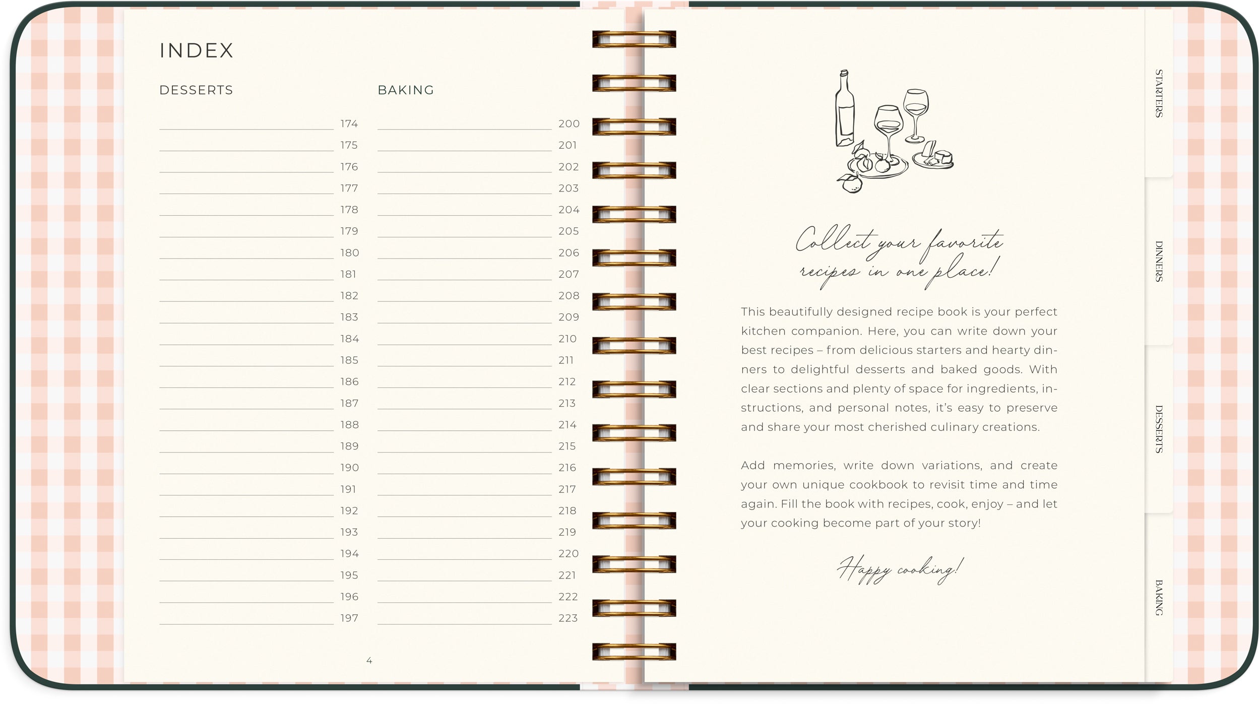 Notatbok Burde My recipes 224S 216x190mm