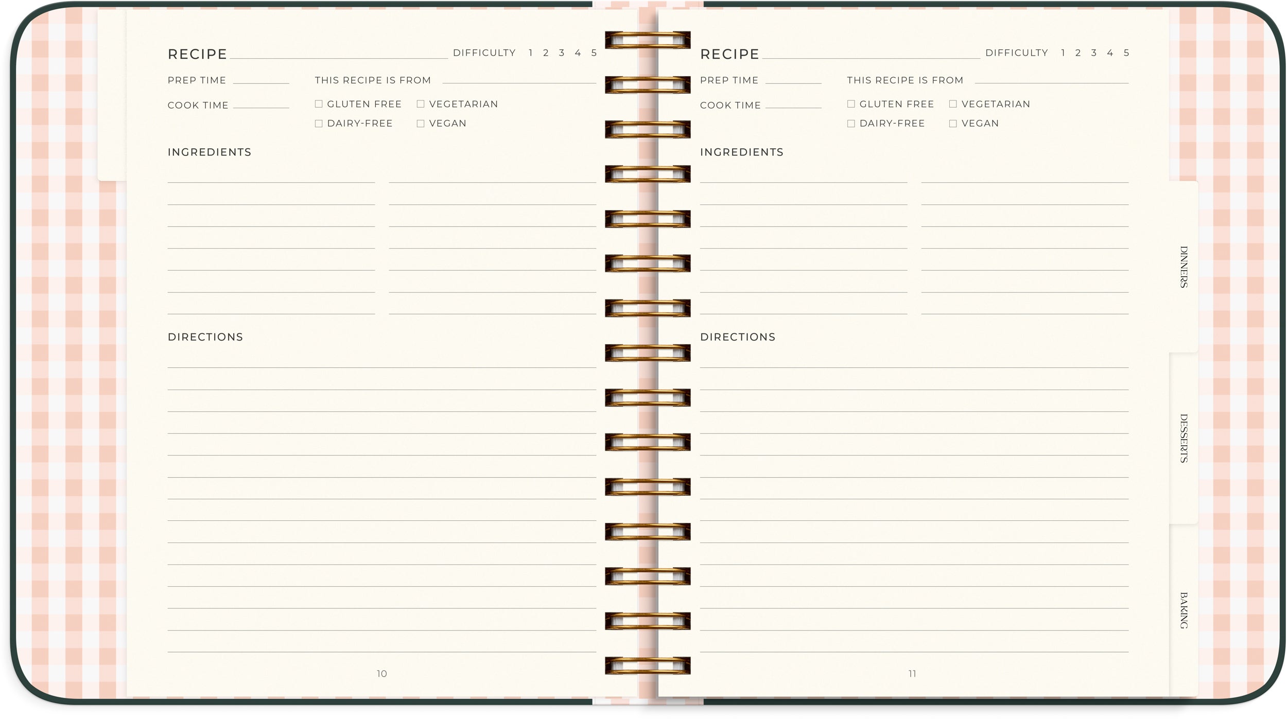 Notatbok Burde My recipes 224S 216x190mm