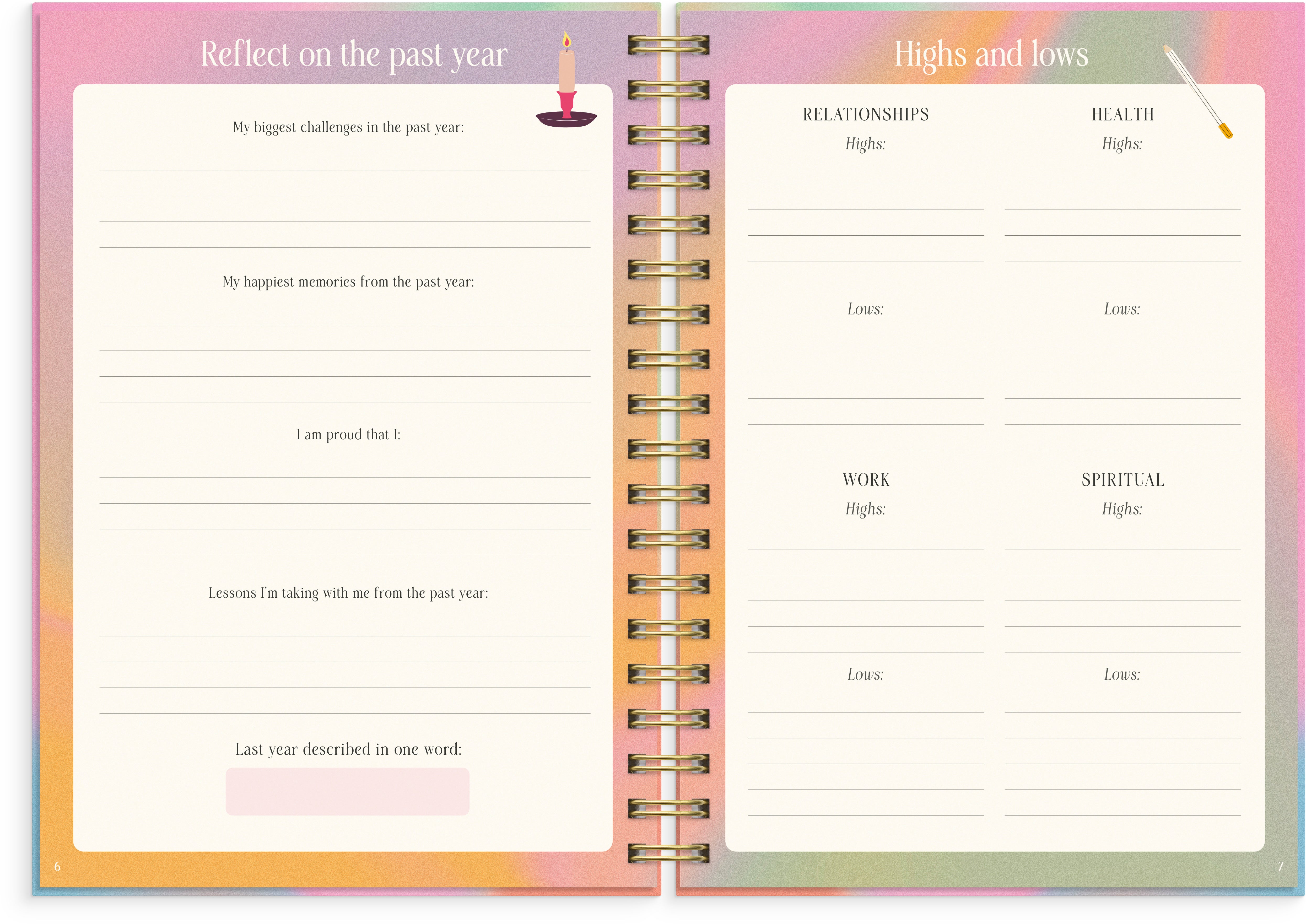 Ukekalender The Self Care Planner B5