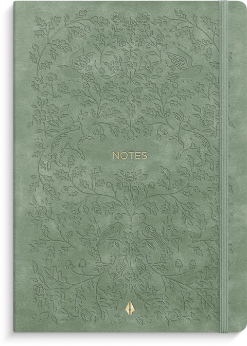 Notatbok Burde Deluxe A5 linjert Smooth Green
