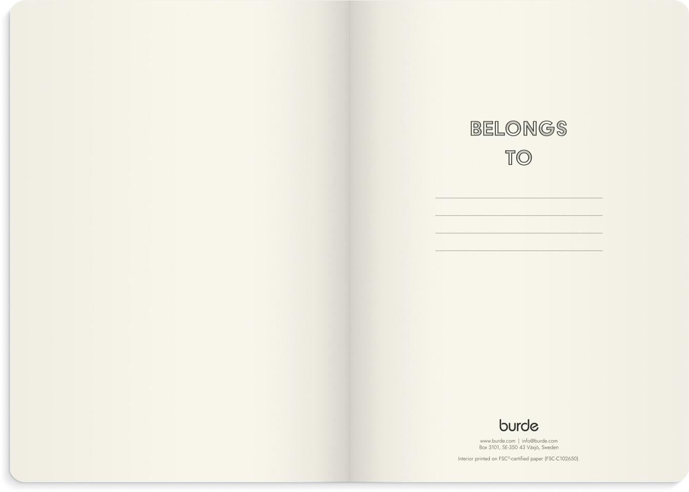 Notatbok Burde Deluxe A5 linjert Smooth Beige