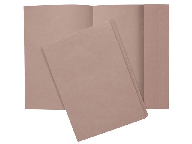 Aktomslag A4 dbl m/kl 150g gulbrun (100)