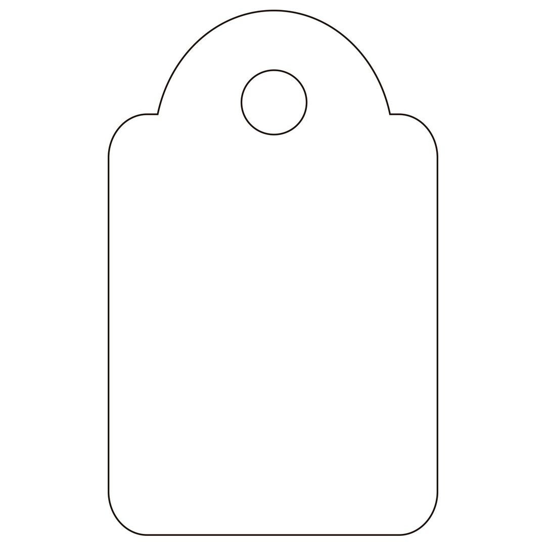 Prislapp med tråd Apli 15x24mm(200)