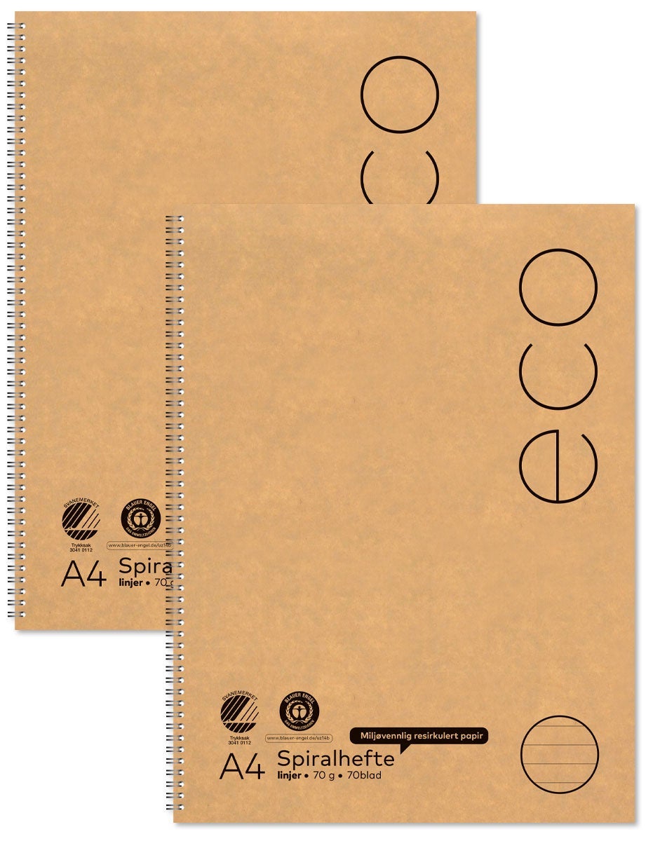 Spiralhefte Norli A4 70g 70bl linjer (2)