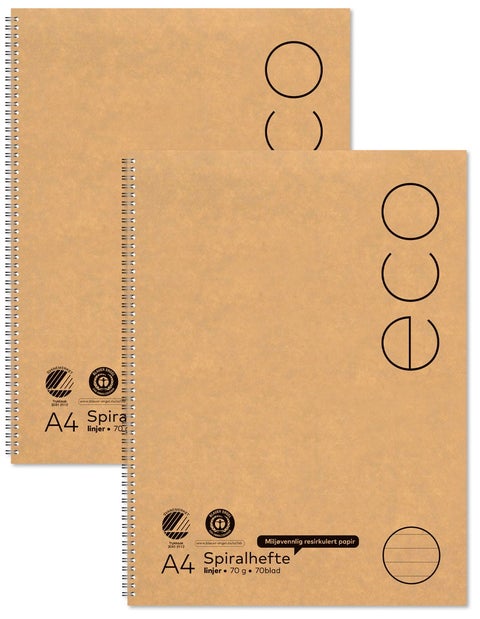 Spiralhefte Norli A4 70g 70bl linjer (2)