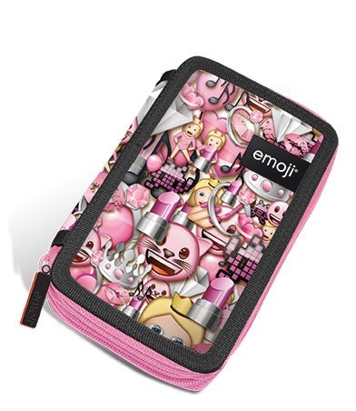 PENNAL TRIPPELT MED INNHOLD EMOJI PINK