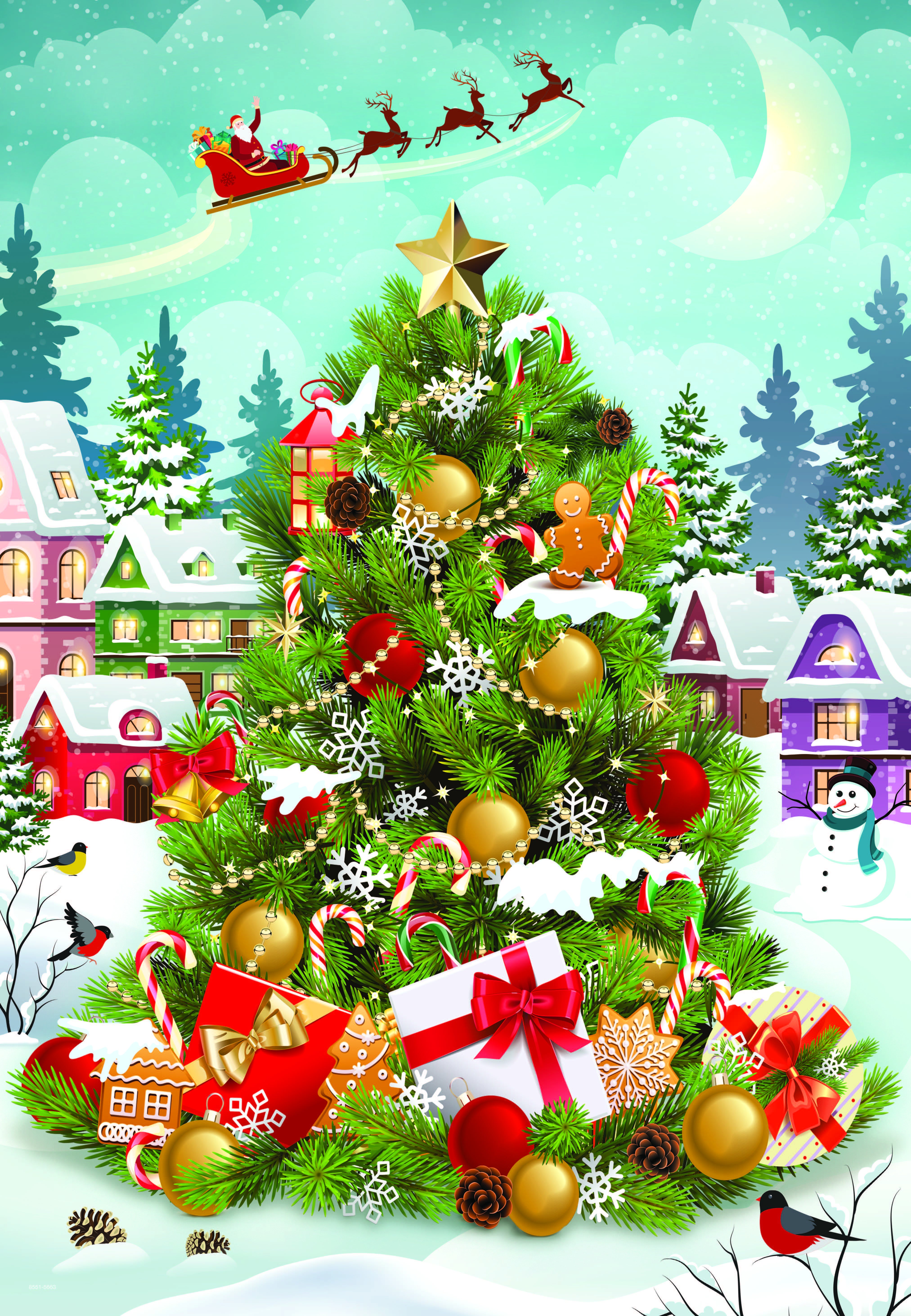 Puslespill 550 Juletre Tinnboks