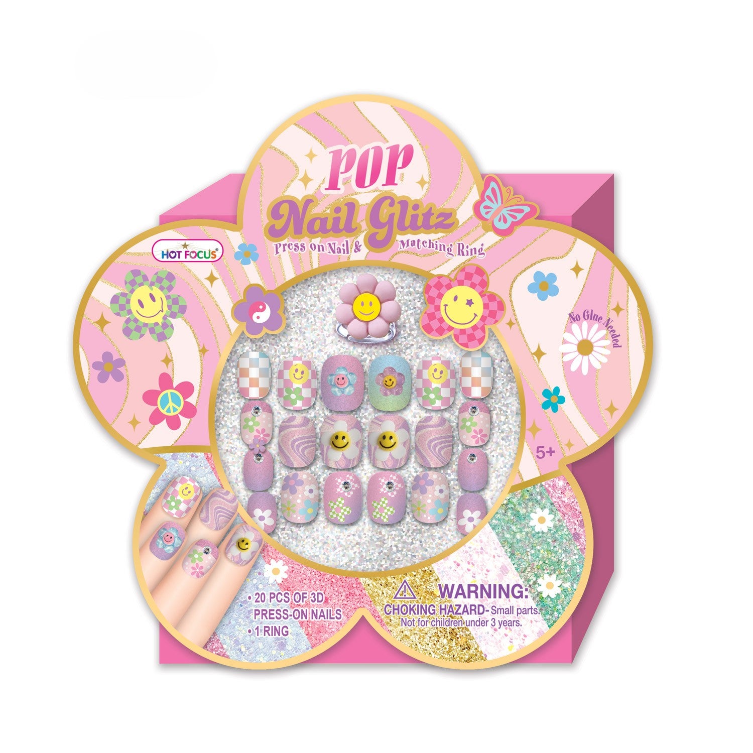 Pop Glitz Neglesett m/ring