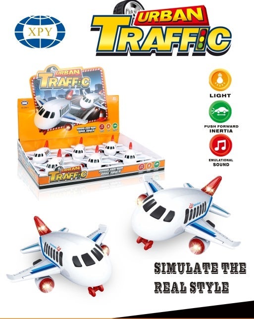 Passasjerfly  m/lyd og lys Friksjon (19Cm)