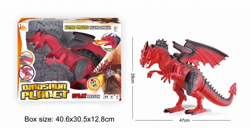 Drage med lys, lyd, bevegelse og røyk