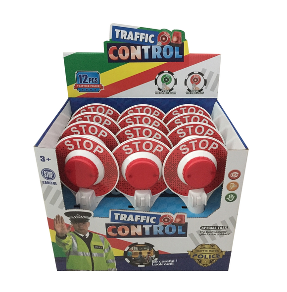 Trafikkkontroll Skilt Med Lys Stop