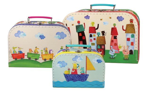 Champion Koffertsett 3stk. Animal City Motiv