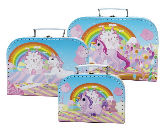 Champion Koffertsett 3stk Unicorn Motiv