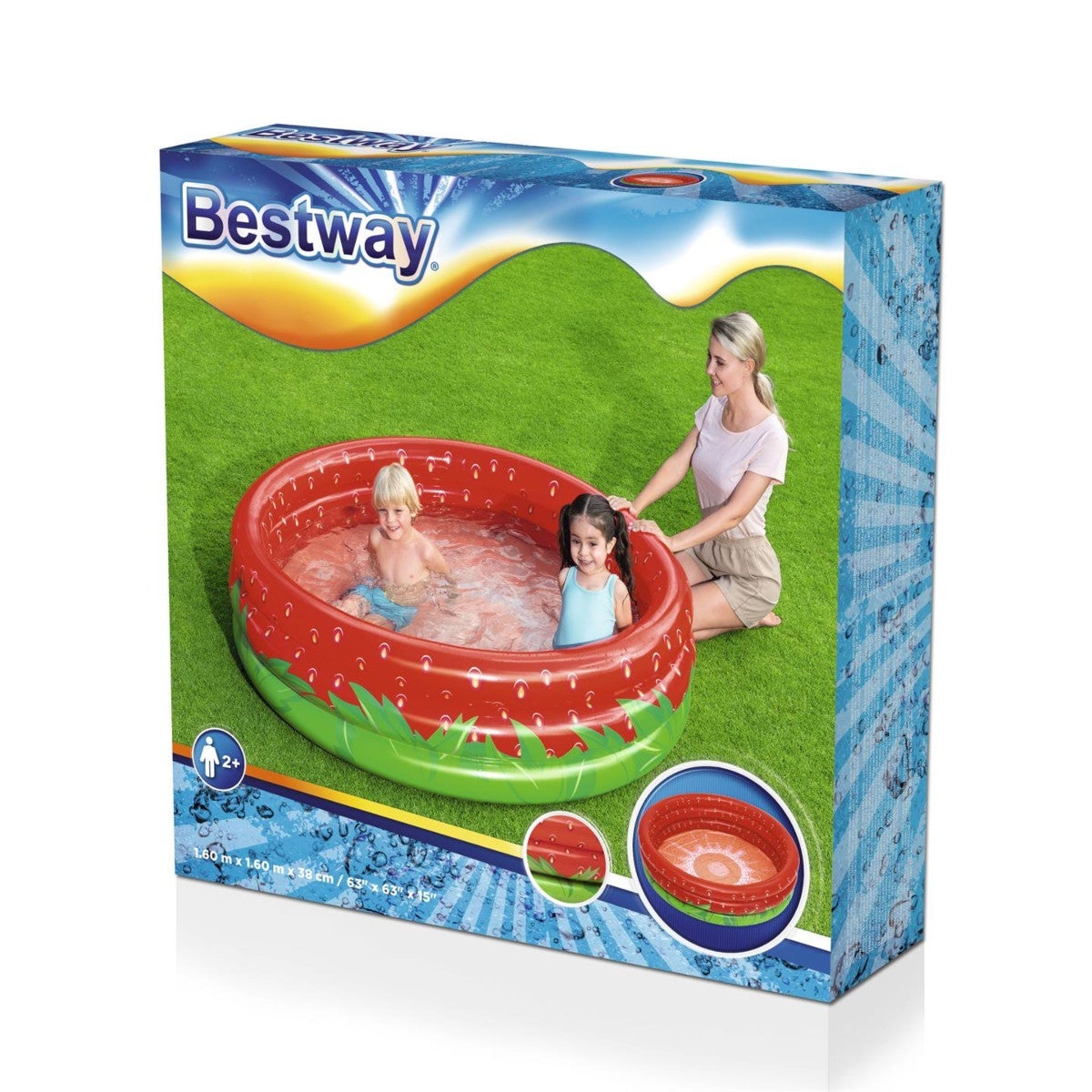 Basseng Strawberry 160 x 38cm Bestway