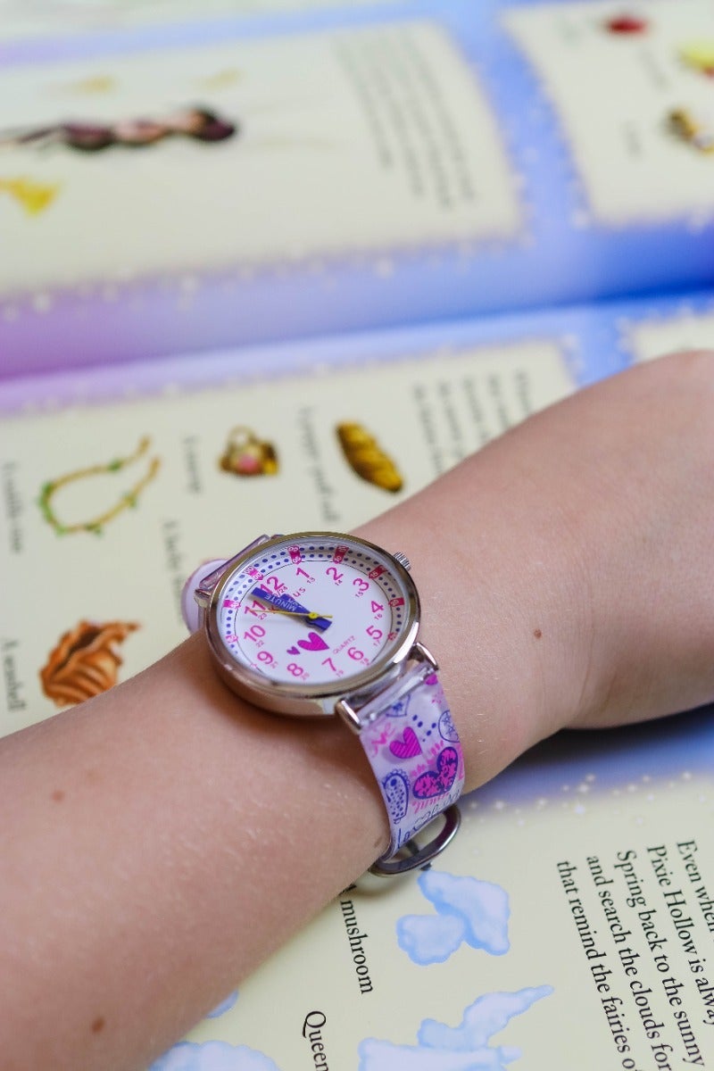 Kiddus Barneklokke  Ass  m/time og minuttviser