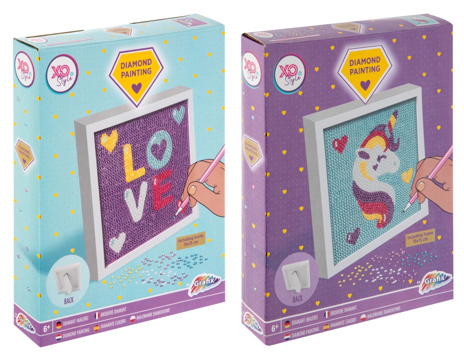 Diamond Painting Diamant Stickers m/ramme 2ass