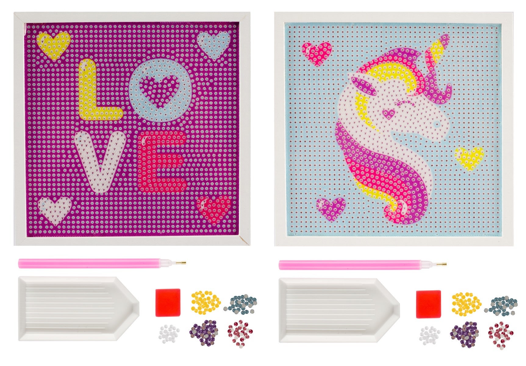 Diamond Painting Diamant Stickers m/ramme 2ass