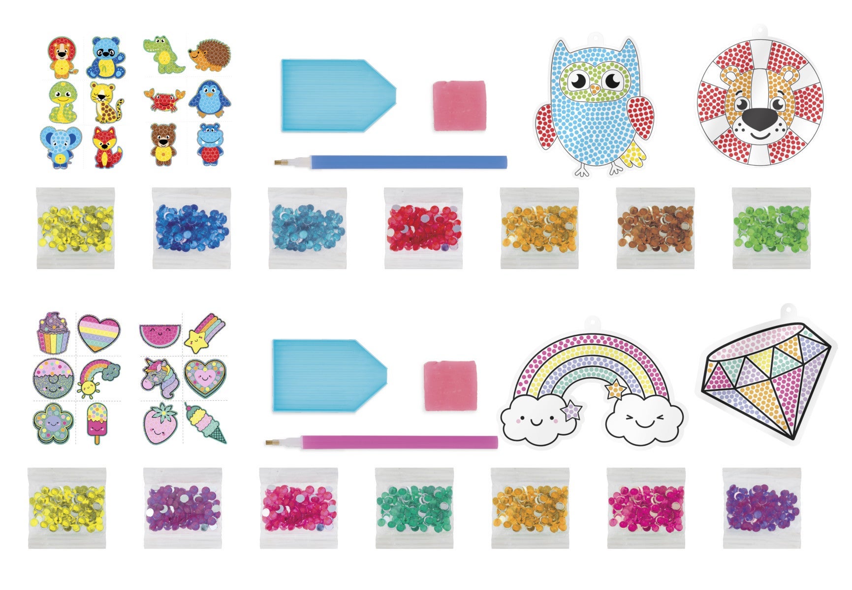 Diamond Painting Diamant Stickers m/suncatcher 2as