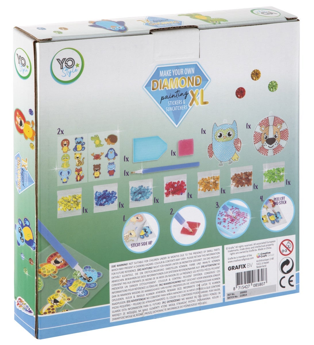 Diamond Painting Diamant Stickers m/suncatcher 2as