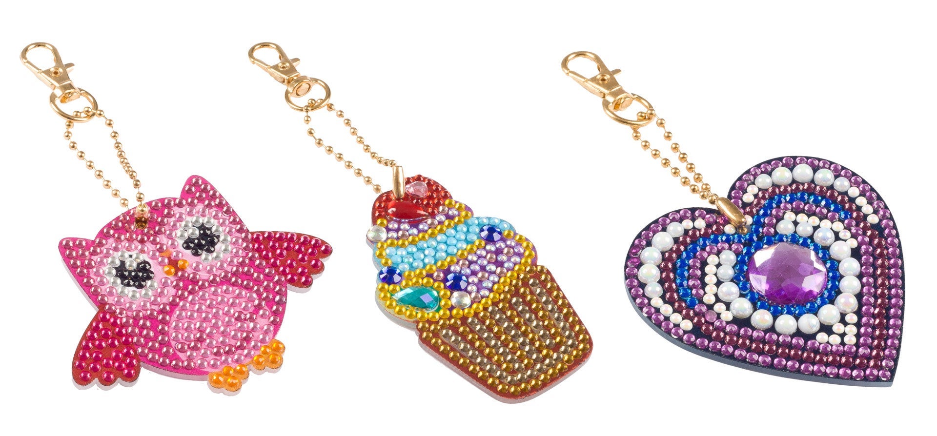 Diamond Painting Diamant Stickers Keyring 3ass