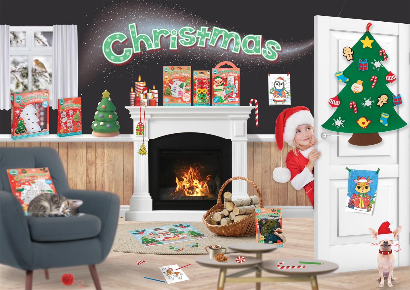 Hobby Pynt Ditt Eget Juletre i Filt 72cm