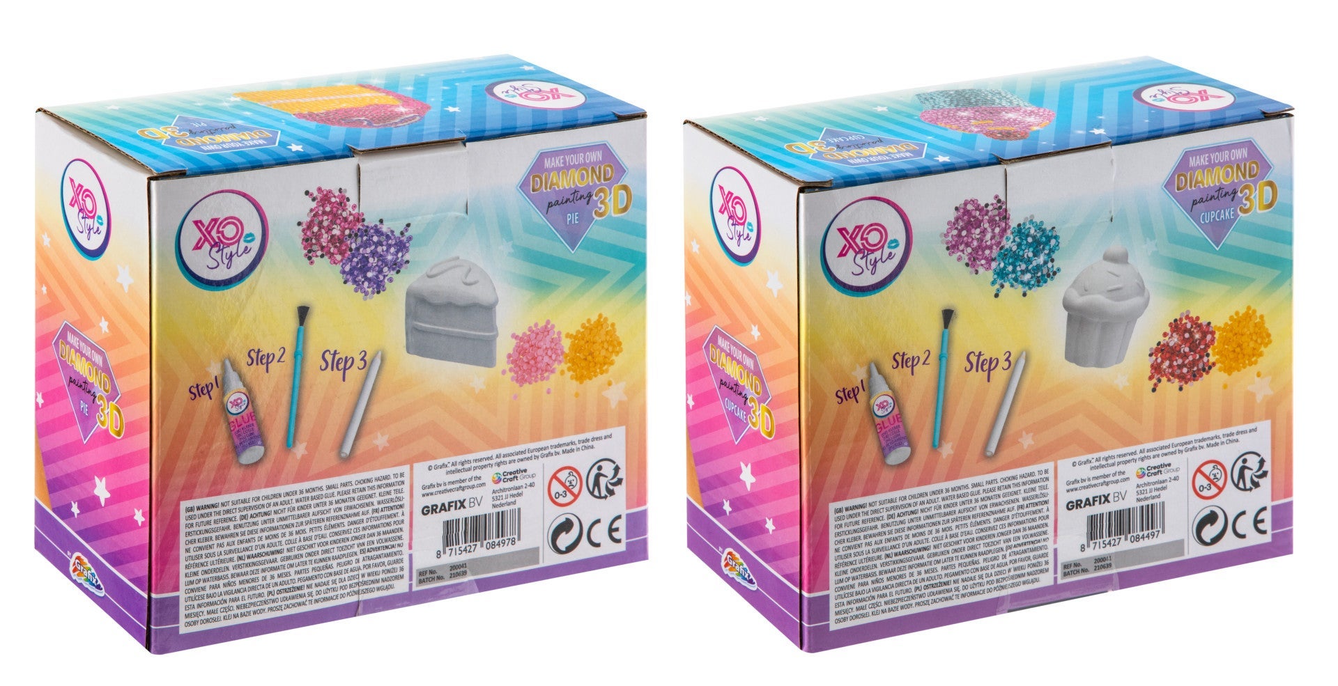 Diamond Painting Diamond Stickers Cupcake/Pie 2ass