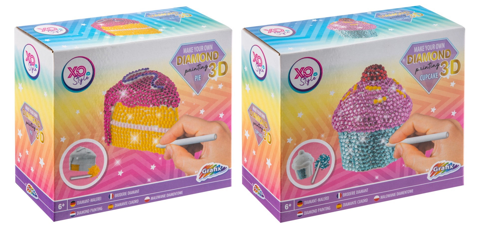 Diamond Painting Diamond Stickers Cupcake/Pie 2ass