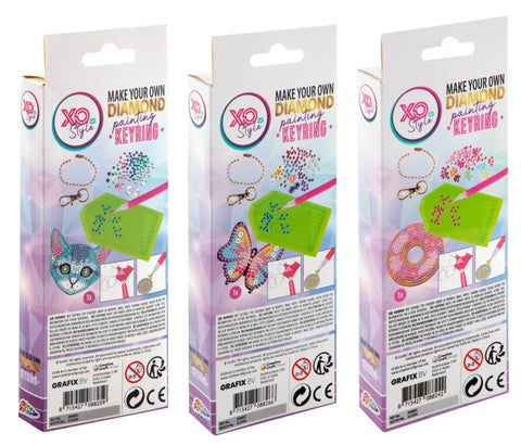 Diamond Painting Diamant Stickers Keyring 3ass