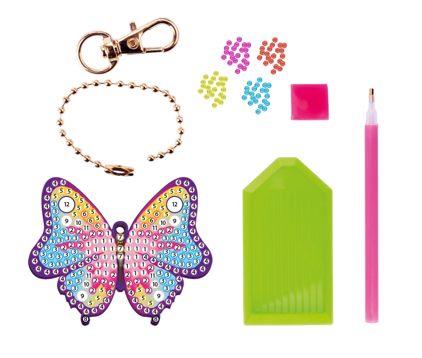 Diamond Painting Diamant Stickers Keyring 3ass