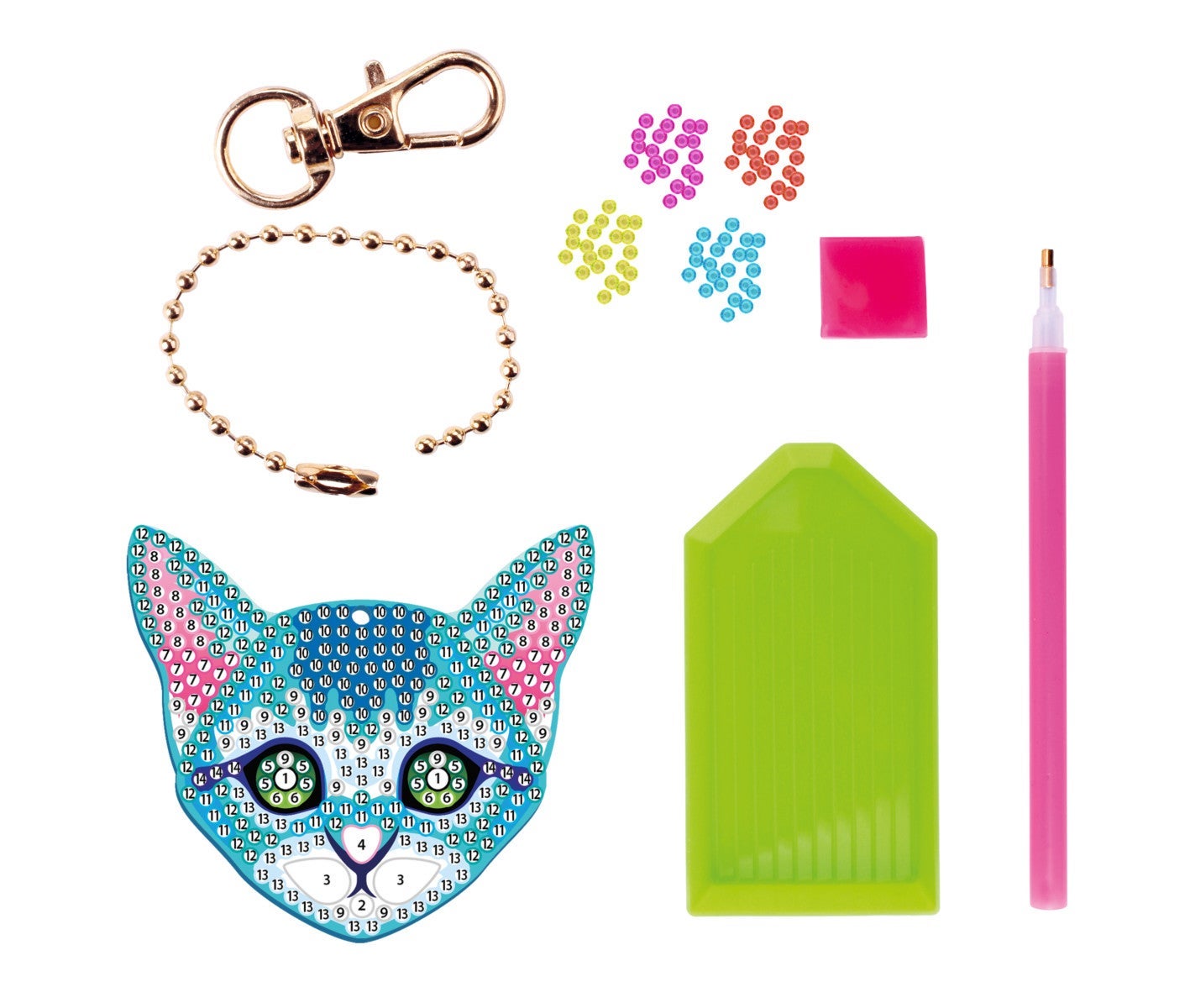 Diamond Painting Diamant Stickers Keyring 3ass