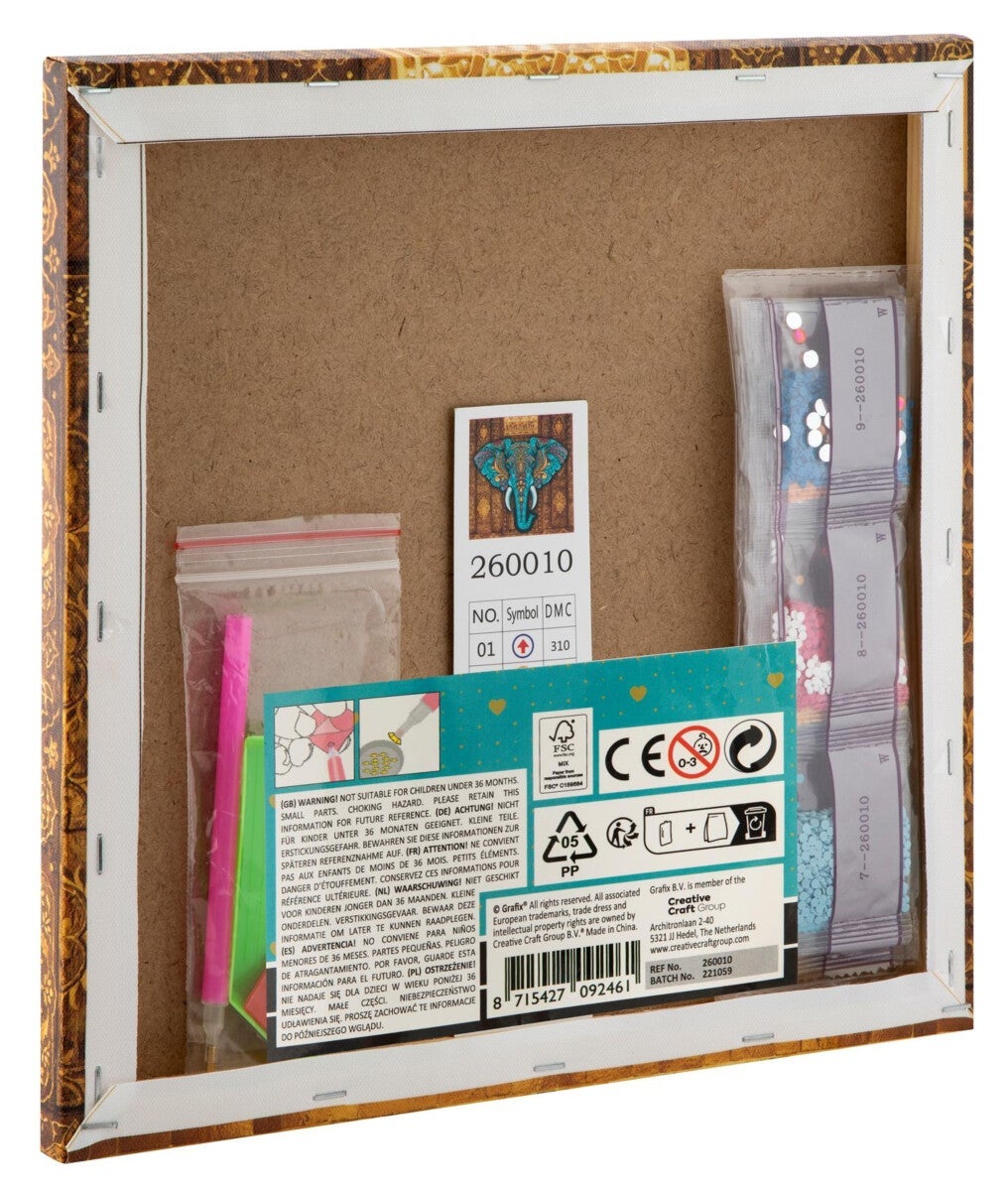 Hobby Diamond Stickers På Lerret Elefant