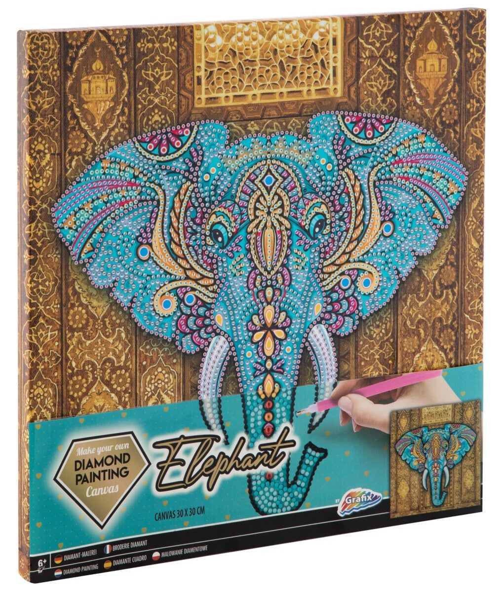 Hobby Diamond Stickers På Lerret Elefant