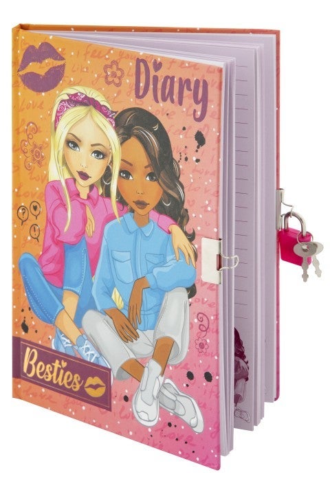 Dagbok Besties m/60 sider og lås