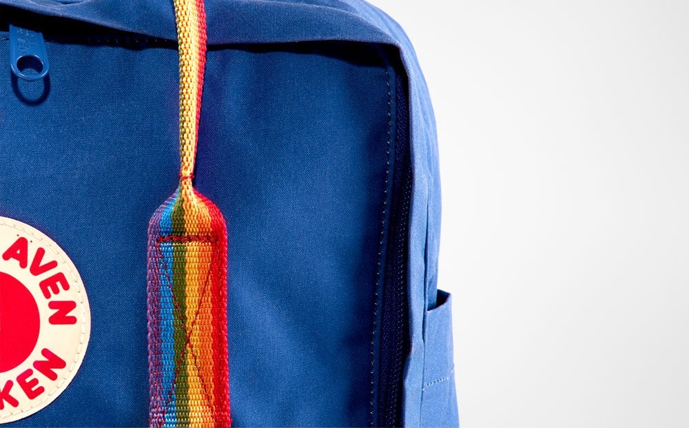 Sekk Fjällräven Kånken Black Rainbow