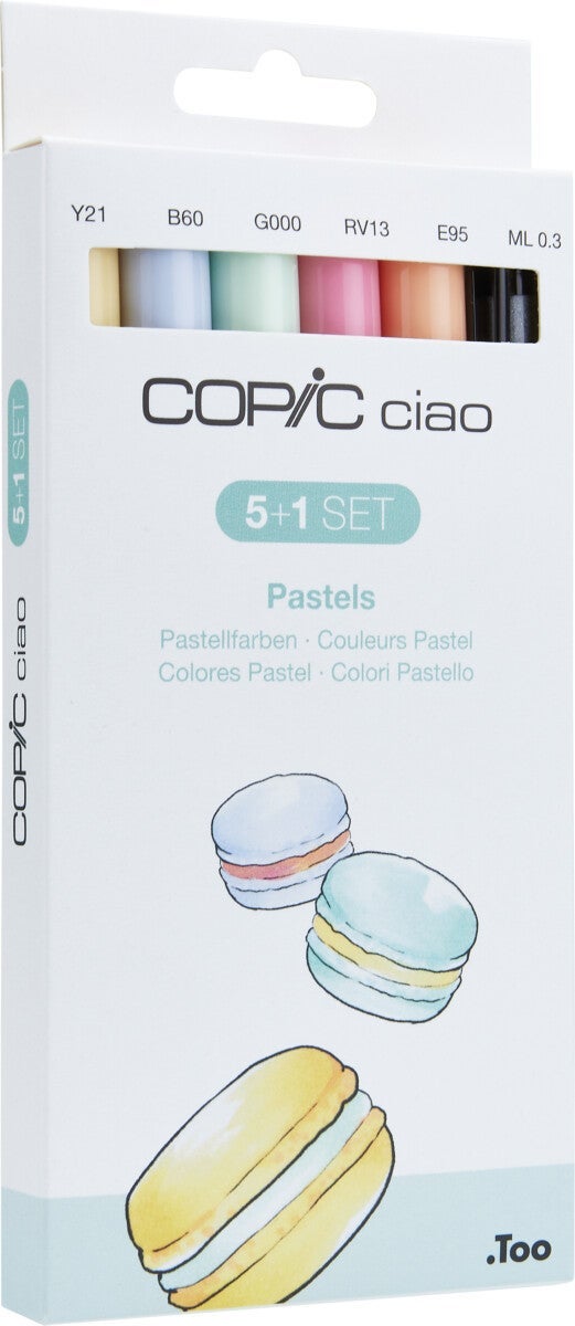 Tusj Copic Ciao Alkoholbasert 5+1 Pastels