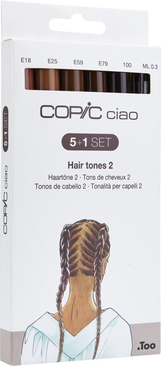 Tusj Copic Ciao Alkoholbasert 5+1 Hair Tones 2