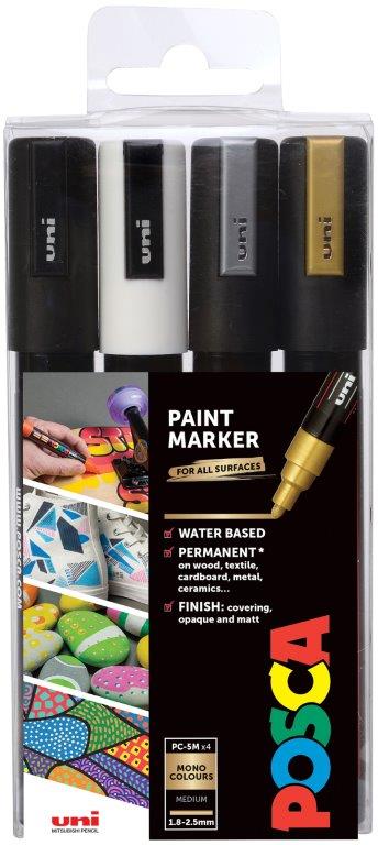 Tusj Uni Posca PC-5M 4 Farger