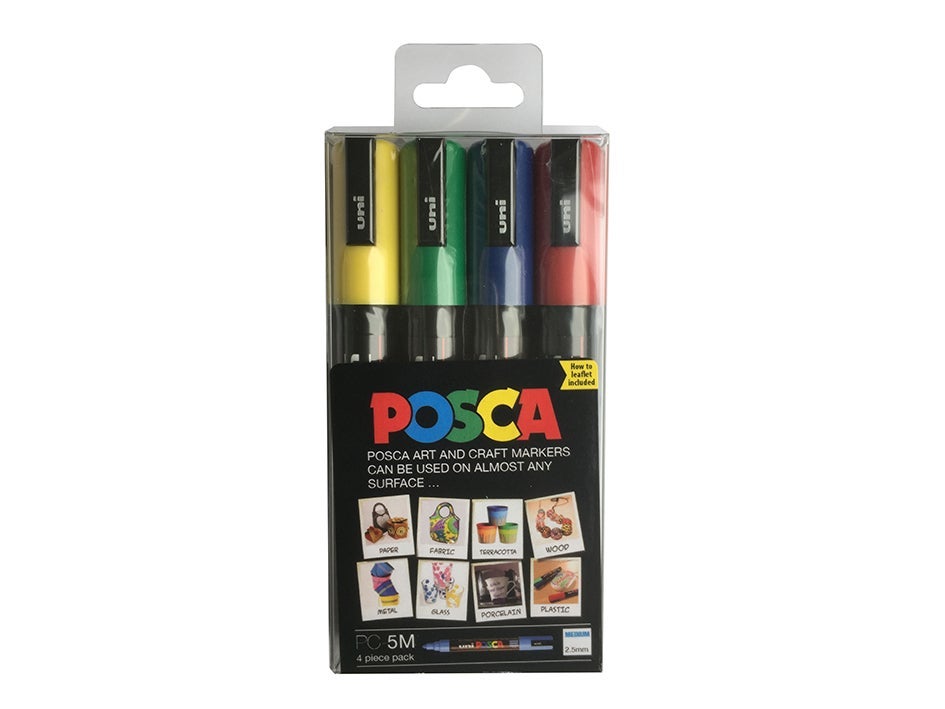 Tusj Uni Posca Sett Medium 2,5mm 4stk