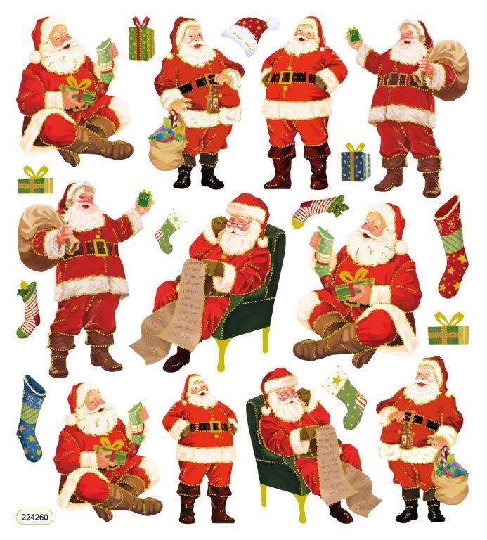 Klistremerker Julenisser m/gaver