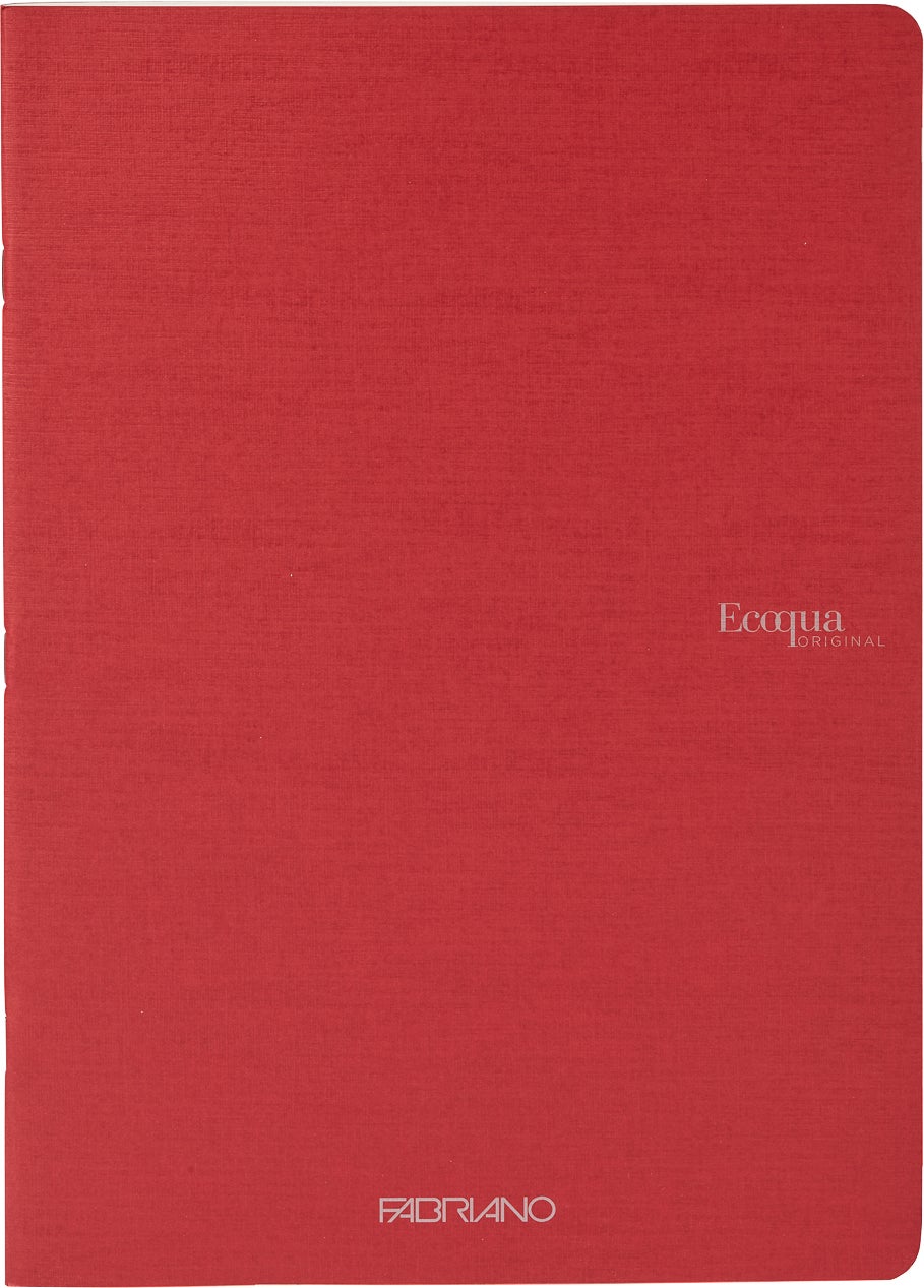 Notatbok EcoQua Original Stiftet A4 Ruter 5mm Cherry