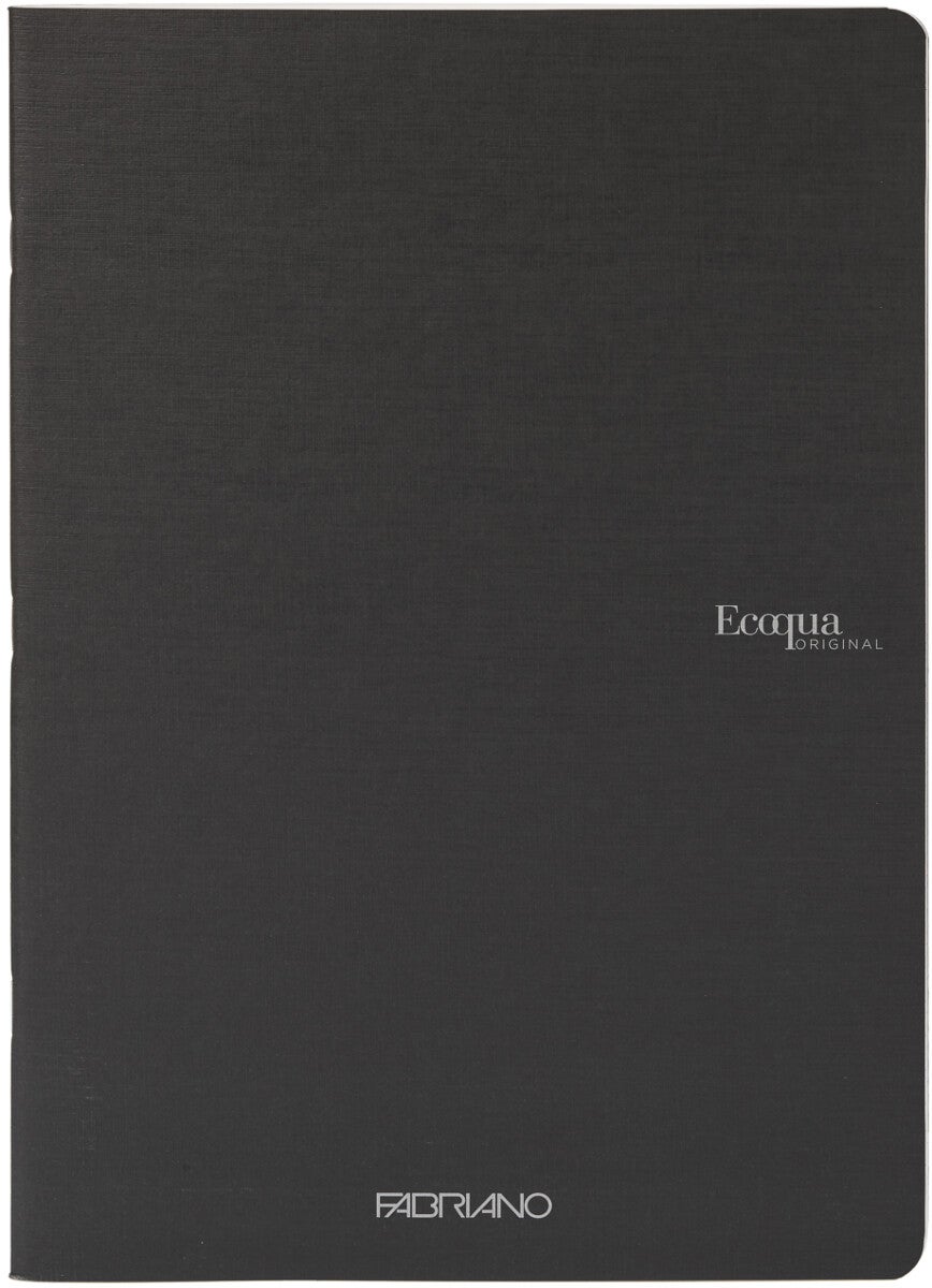 Notatbok EcoQua Original Stiftet A4 Linjert Sort