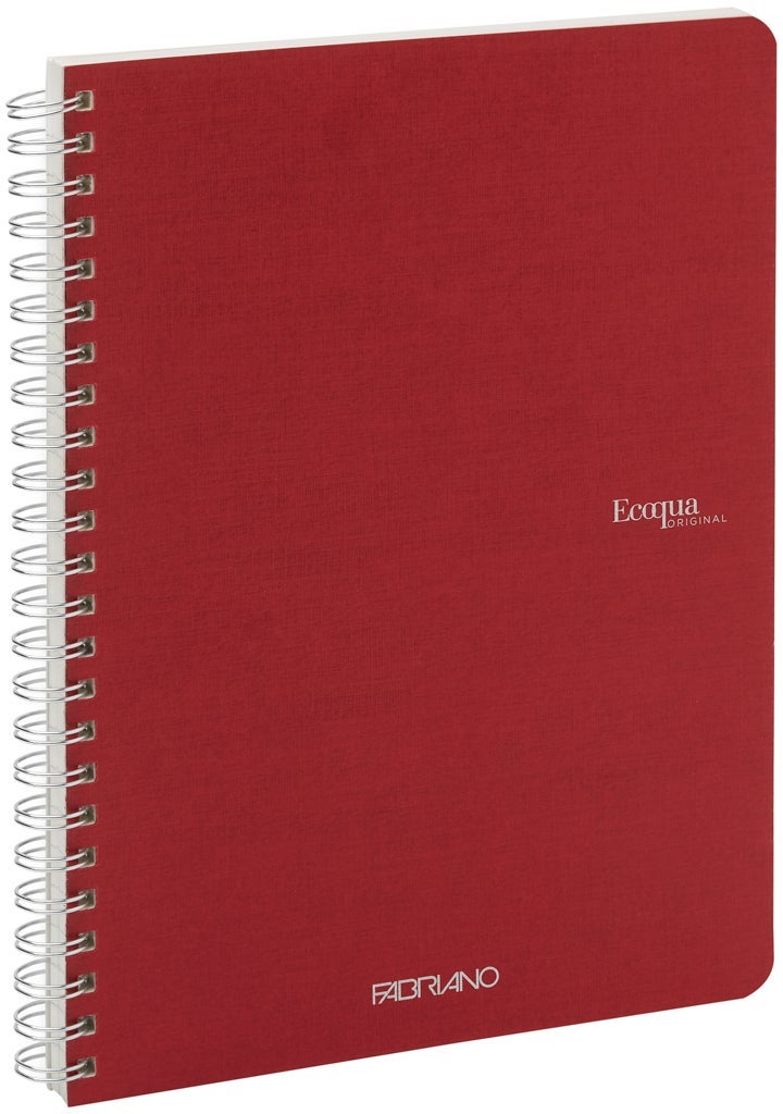 Notatbok EcoQua Original Spiral A5 Blank Cherry - Stiftet
