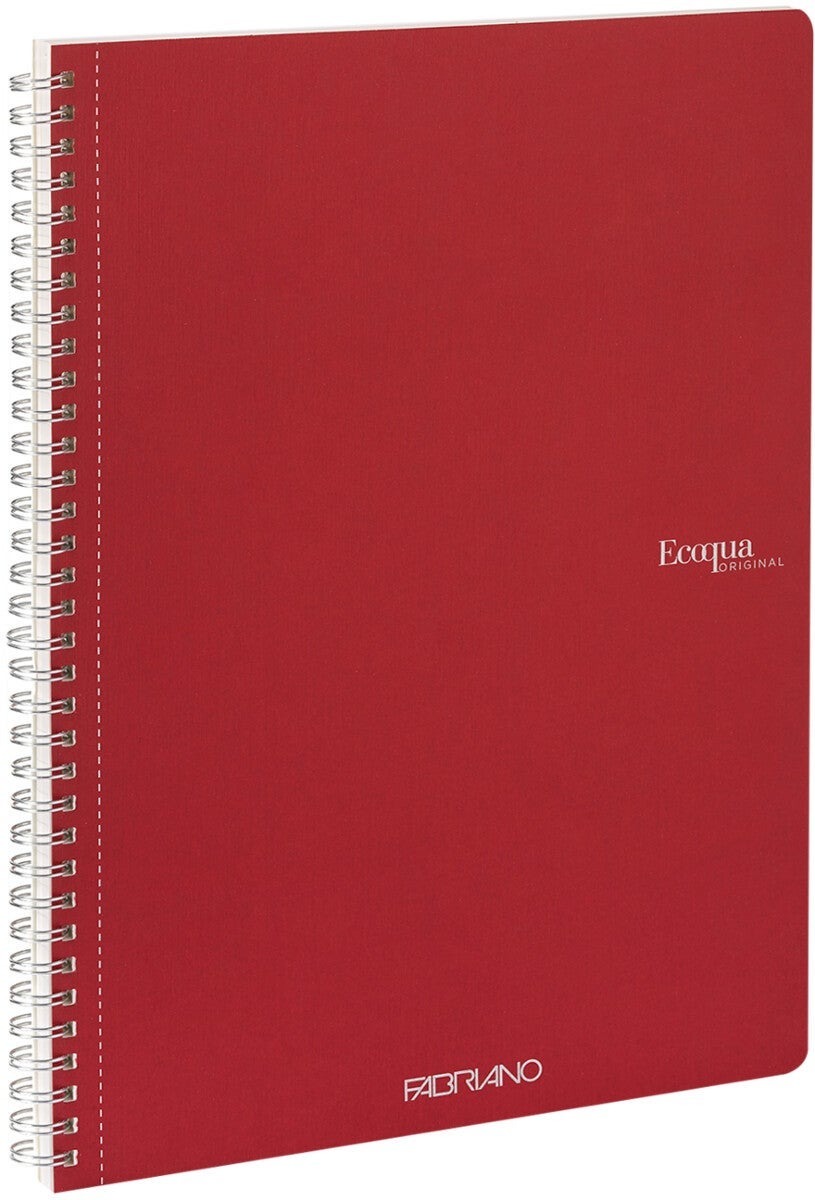 Notatbok EcoQua Original Spiral A4 Linjert Cherry - Stiftet
